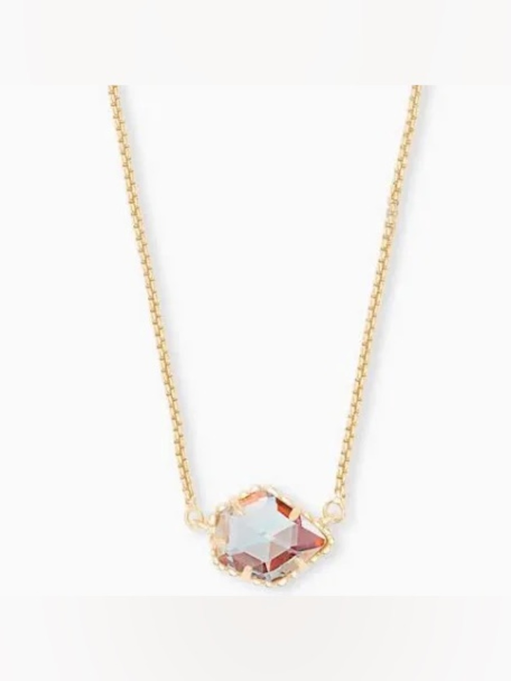 Kendra Scott Tess Gold Pendant Necklace in Dichroic Glass
